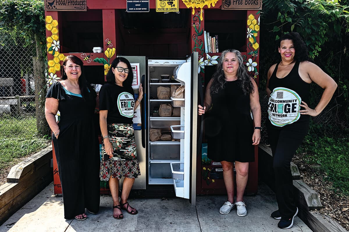 BCFN founders at Curtis Bay community fridge