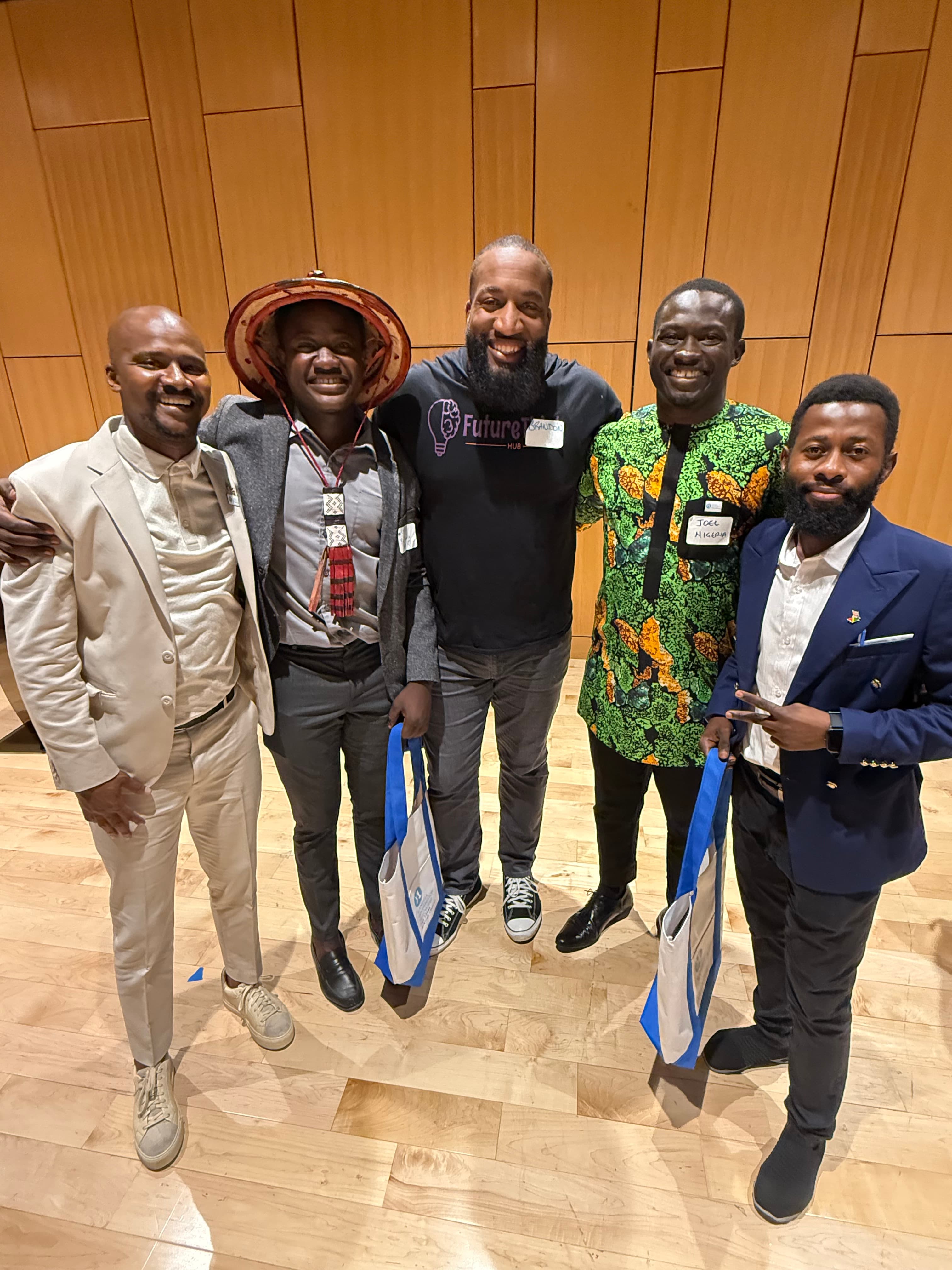Brandon with Mandela Fellows